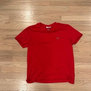 Lacoste Classic Red Tee with Logo